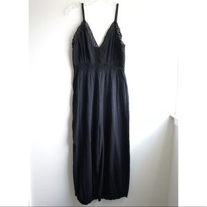 La Troupe Tulum Black Cotton Gauze jumpsuit. Size 2 (Medium)